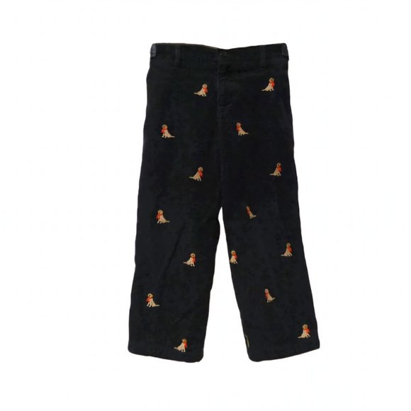 Harstrings embroidered dog wearing a scarf corduroy pants - Picture 2 of 5